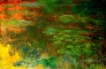 Nénuphar Pond Evening panneau droit Claude Monet Fleurs impressionnistes